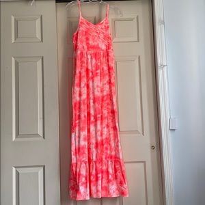Pinkish/Orangish Tie Dye Justice Dress